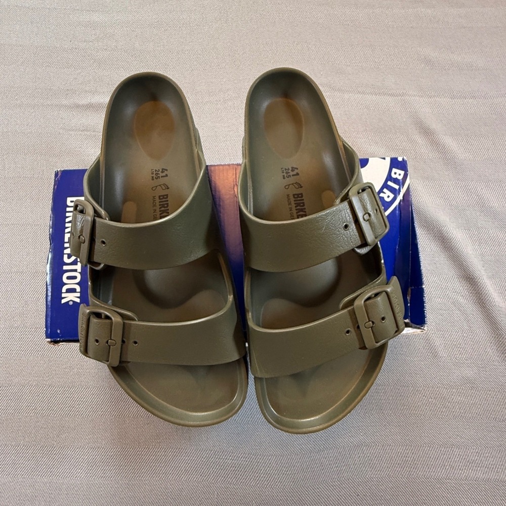 Birkenstock Arizona EVA Khaki Green Sandals Mens 8 Womens 10 EU 41 1019094 TR459